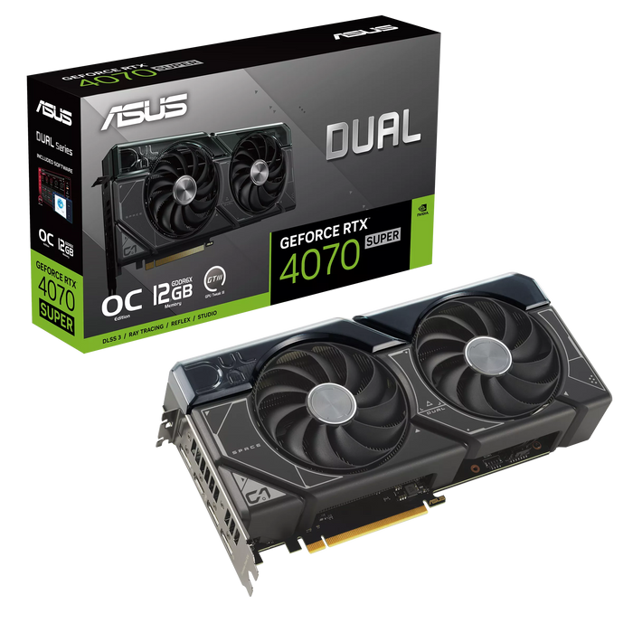 ASUS Dual GeForce RTX 4070 Super 12GB OC Edition Graphics Card