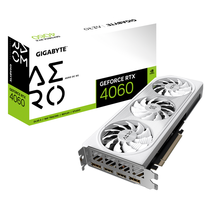 GIGABYTE GeForce RTX 4060 AERO OC White Graphics Card