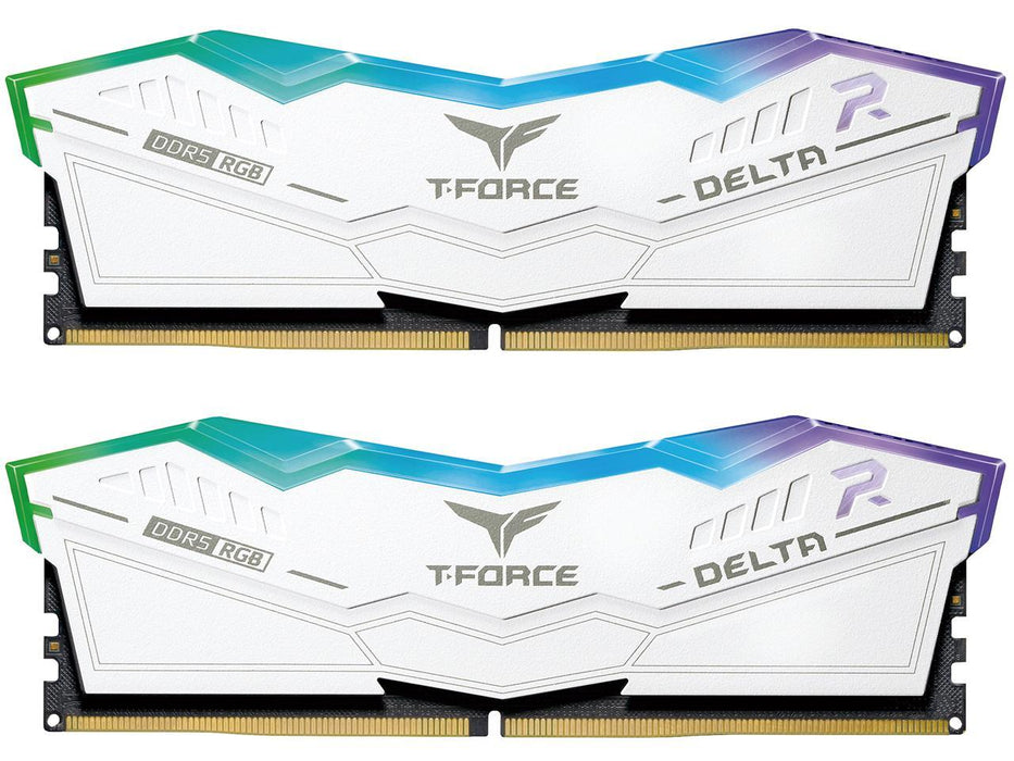 Team T-Force Delta RGB 32GB Kit 2x16GB 6000 C38 White DDR5 RAM