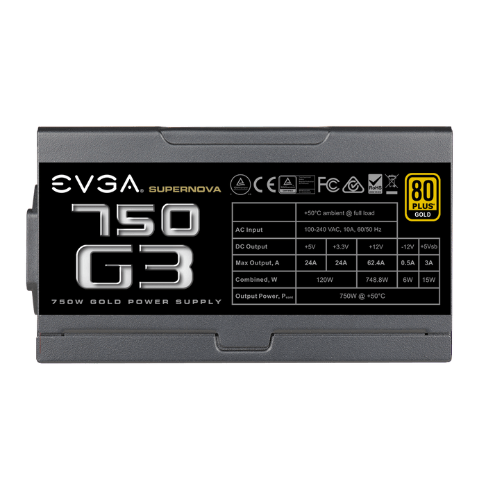 EVGA SuperNOVA 750 G3 80 Plus Gold 750w Modular Power Supply