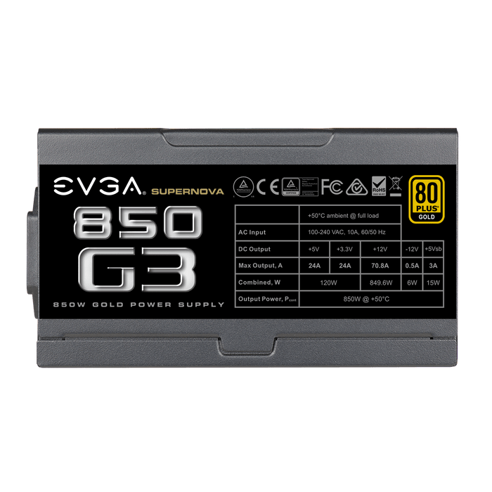 EVGA SuperNOVA 850 G3 80 Plus Gold 850w Modular Power Supply