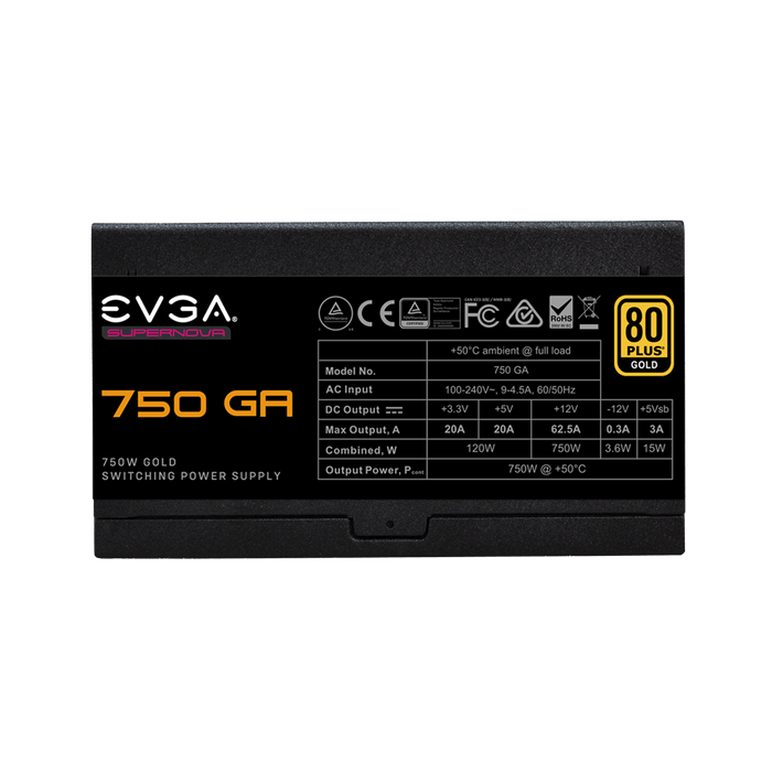 EVGA SuperNOVA 750 GA 80 Plus Gold 750w Modular Power Supply