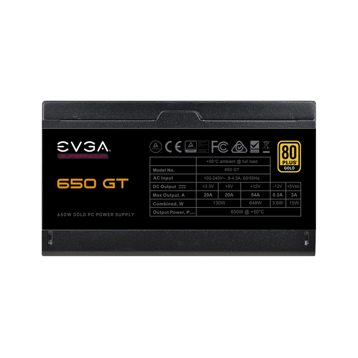 EVGA SuperNOVA 650 GT 80 Plus Gold 650w Modular Power Supply