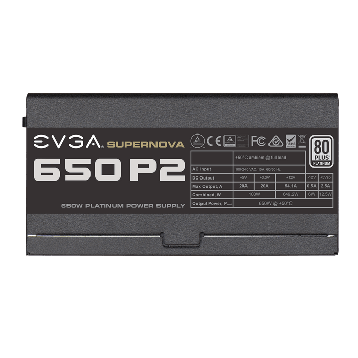 EVGA SuperNOVA 650 P2 80 Plus Platinum 650w Modular Power Supply