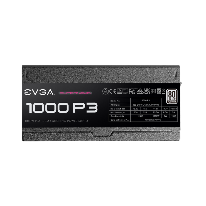 EVGA SuperNOVA 1000 P3 80 Plus Platinum 1000w Modular Power Supply